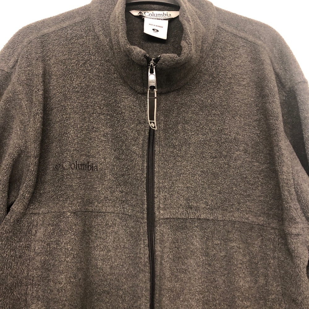 Columbia Mens/womens Gray Fleece Full Zip Jacket Size Medium